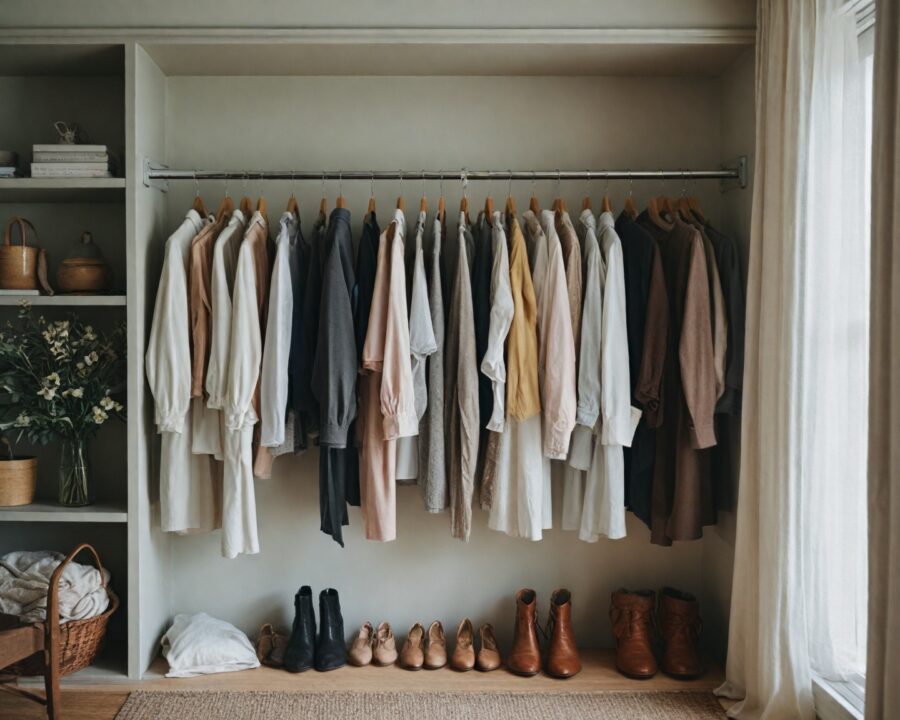 Como adaptar o guarda-roupa minimalista às estações do ano