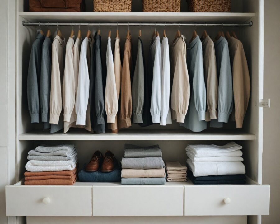 Dicas práticas para organizar um armário minimalista
